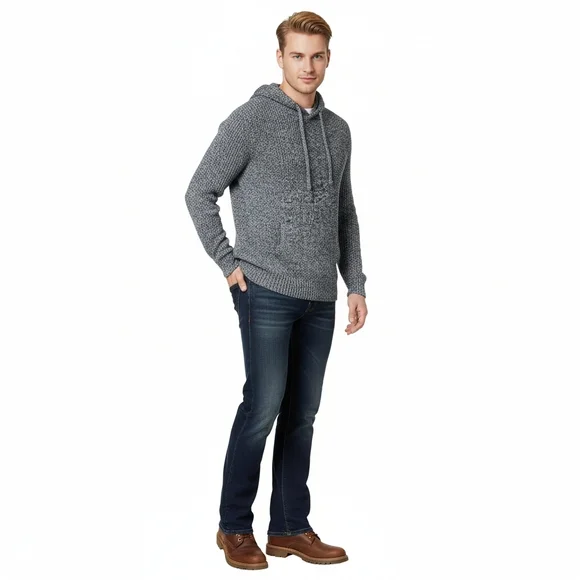 American Eagle Wool Blend Hooded Sweater Size XL - Picture 2 of 9